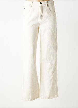 Jeans coupe large poches taille haute beige AMERICAN VINTAGE femme
