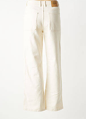 Jeans coupe large poches taille haute beige AMERICAN VINTAGE femme