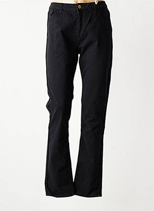 Pantalon slim tissage popeline taille normale noir KANOPE femme