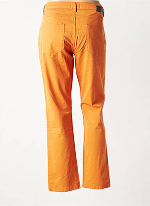 Pantalon droit tissage popeline taille normale orange LOLA ESPELETA femme