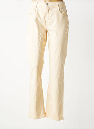 Pantalon droit stretch taille normale beige LOLA ESPELETA femme