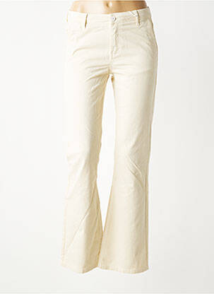 Jean coupe flare taille basse taille basse beige HAPPY femme
