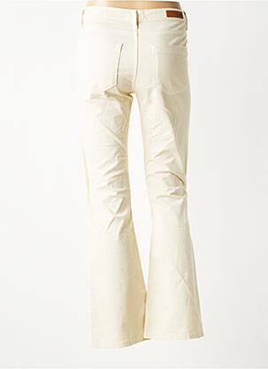 Jean coupe flare taille basse taille basse beige HAPPY femme