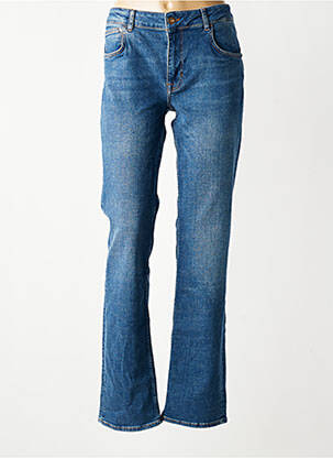 Jeans coupe droite stretch taille normale bleu REIKO femme