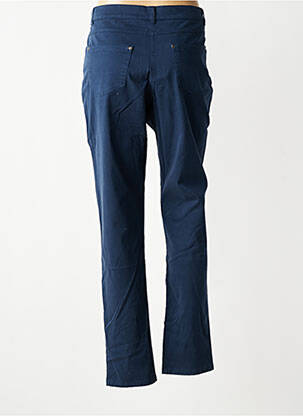Pantalon slim tissage popeline taille normale bleu QUATTRO femme