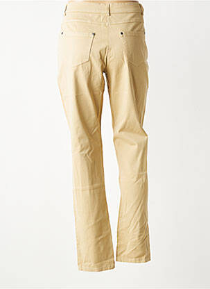 Pantalon slim tissage popeline taille normale beige QUATTRO femme