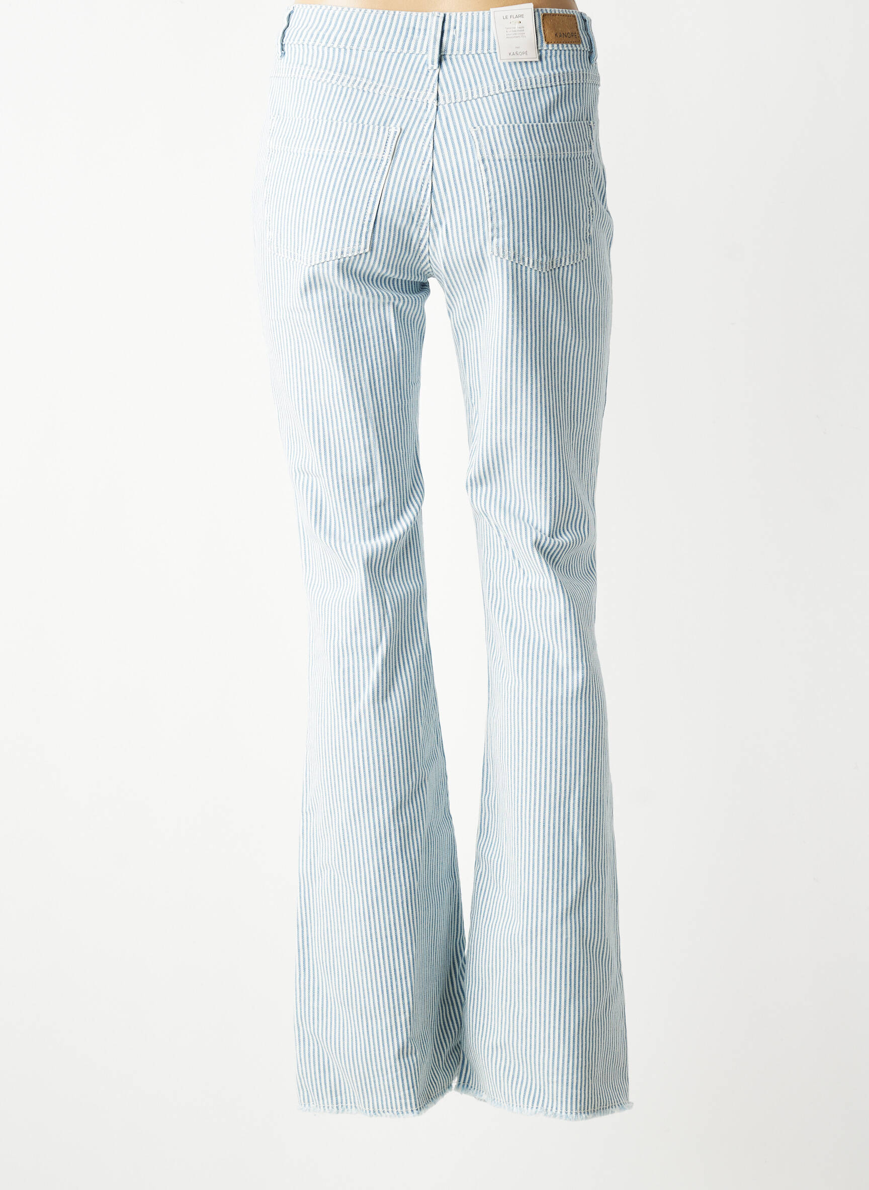 Jean coupe flare taille haute taille haute bleu KANOPE femme