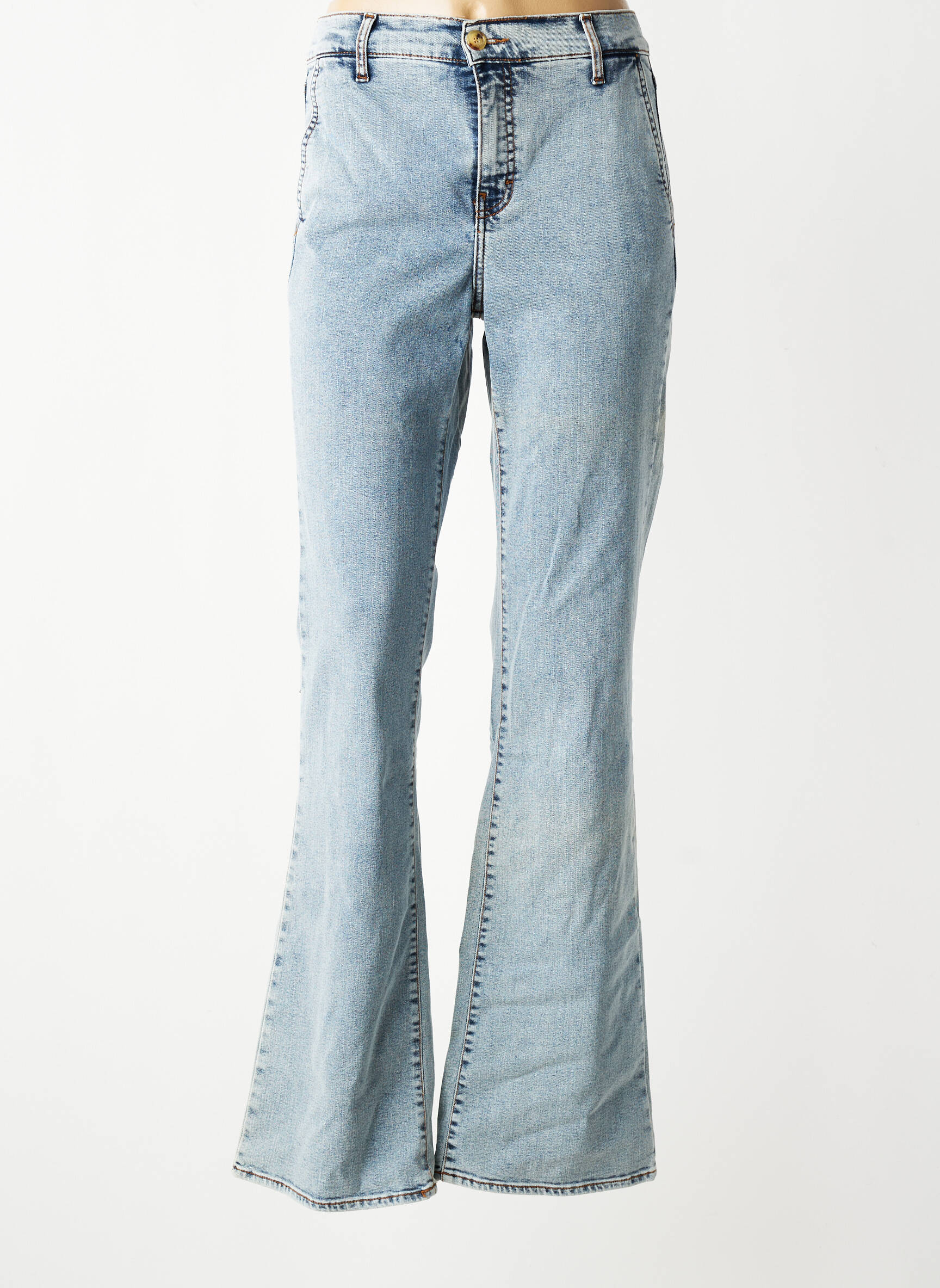 Jean coupe flare stretch taille normale bleu HAPPY femme