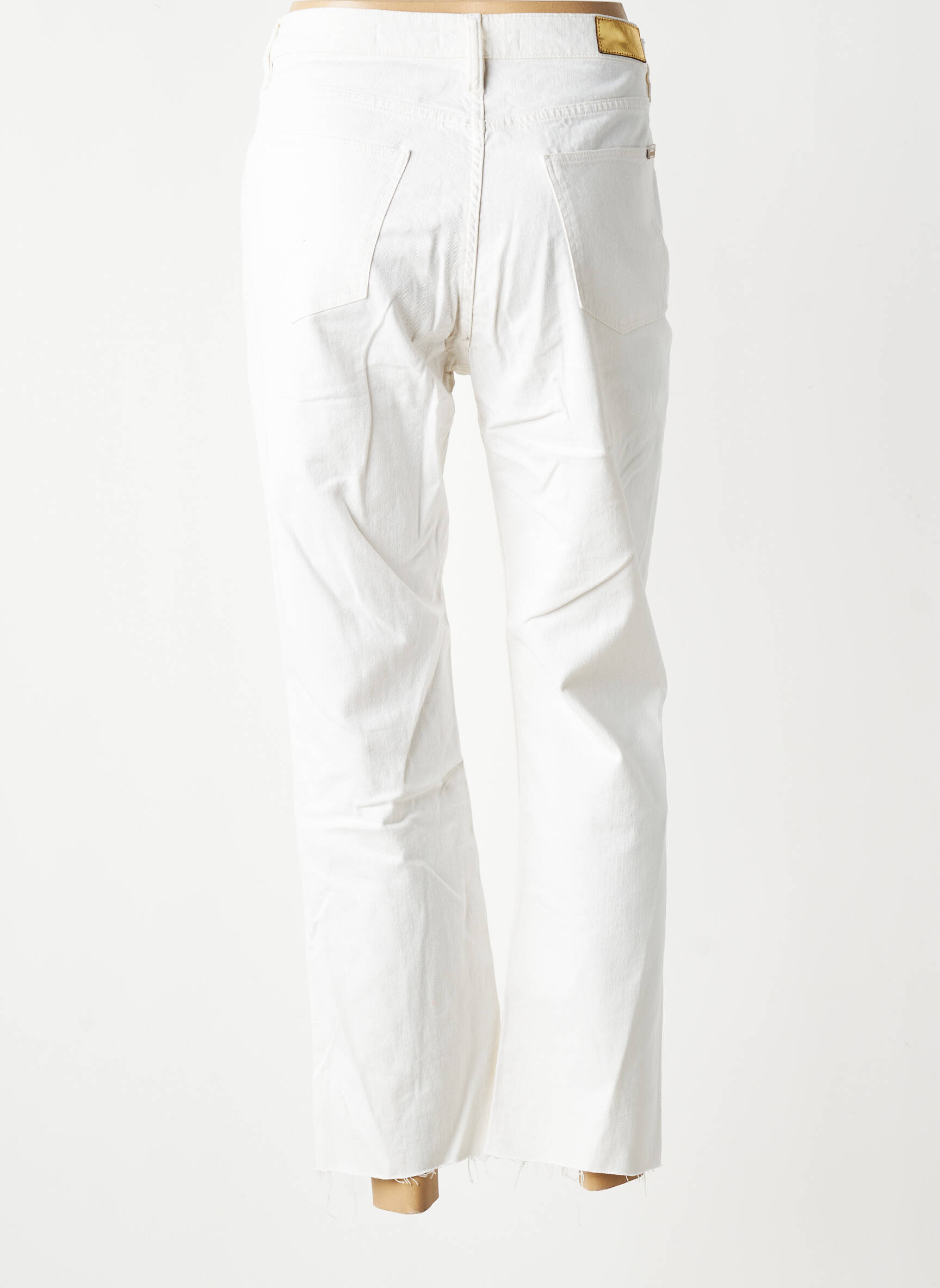 Jeans coupe droite stretch taille normale beige REIKO femme