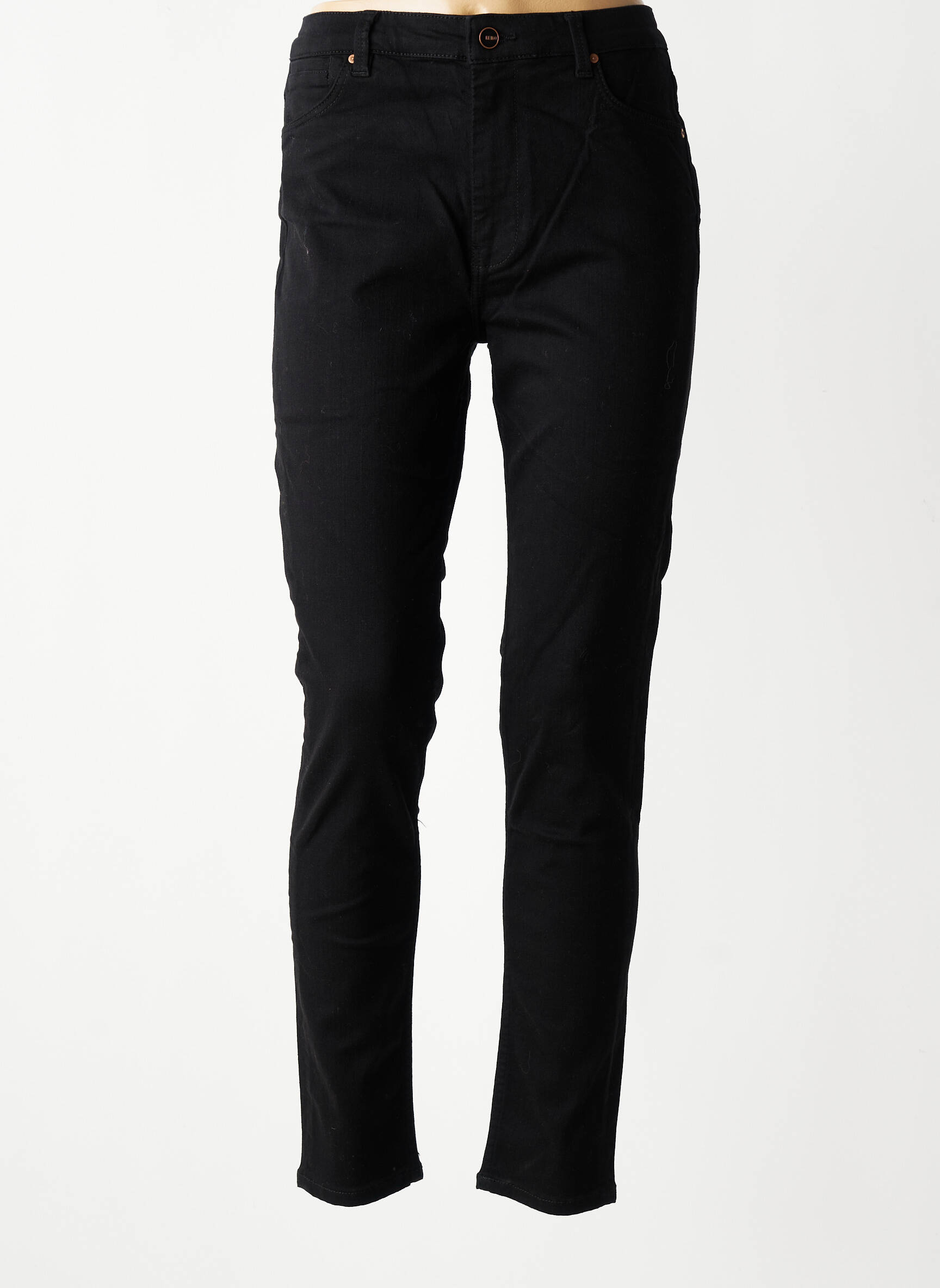 Jeans coupe slim taille normale taille normale noir REIKO femme