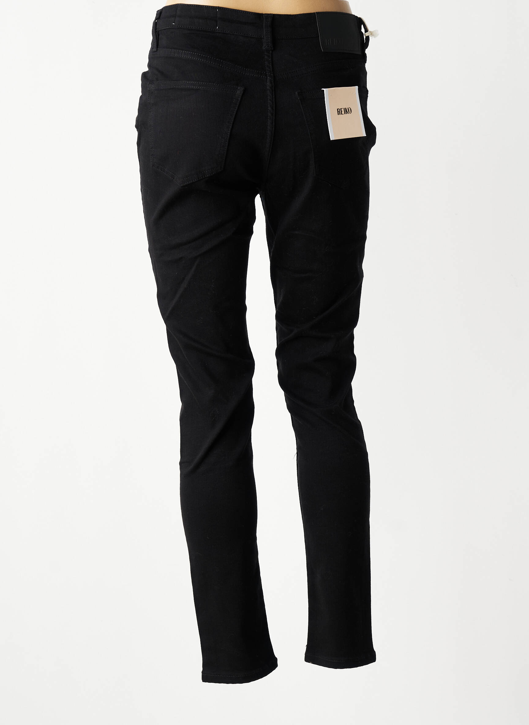 Jeans coupe slim taille normale taille normale noir REIKO femme