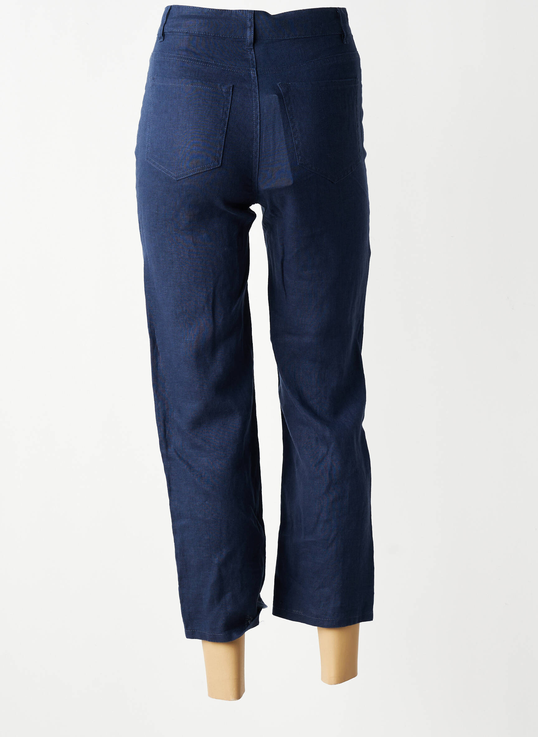 Pantalon 7/8 taille haute taille haute bleu VAN-DOS femme