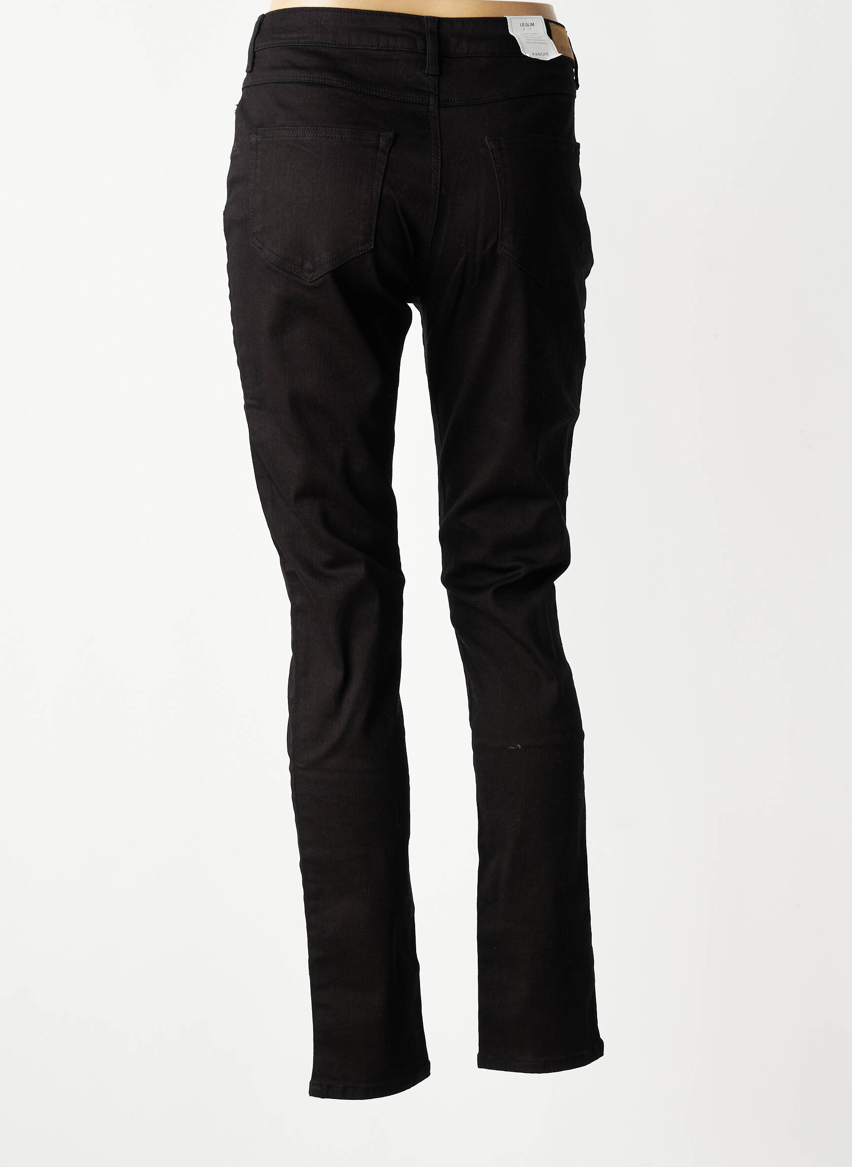 Jeans coupe slim stretch taille normale noir KANOPE femme