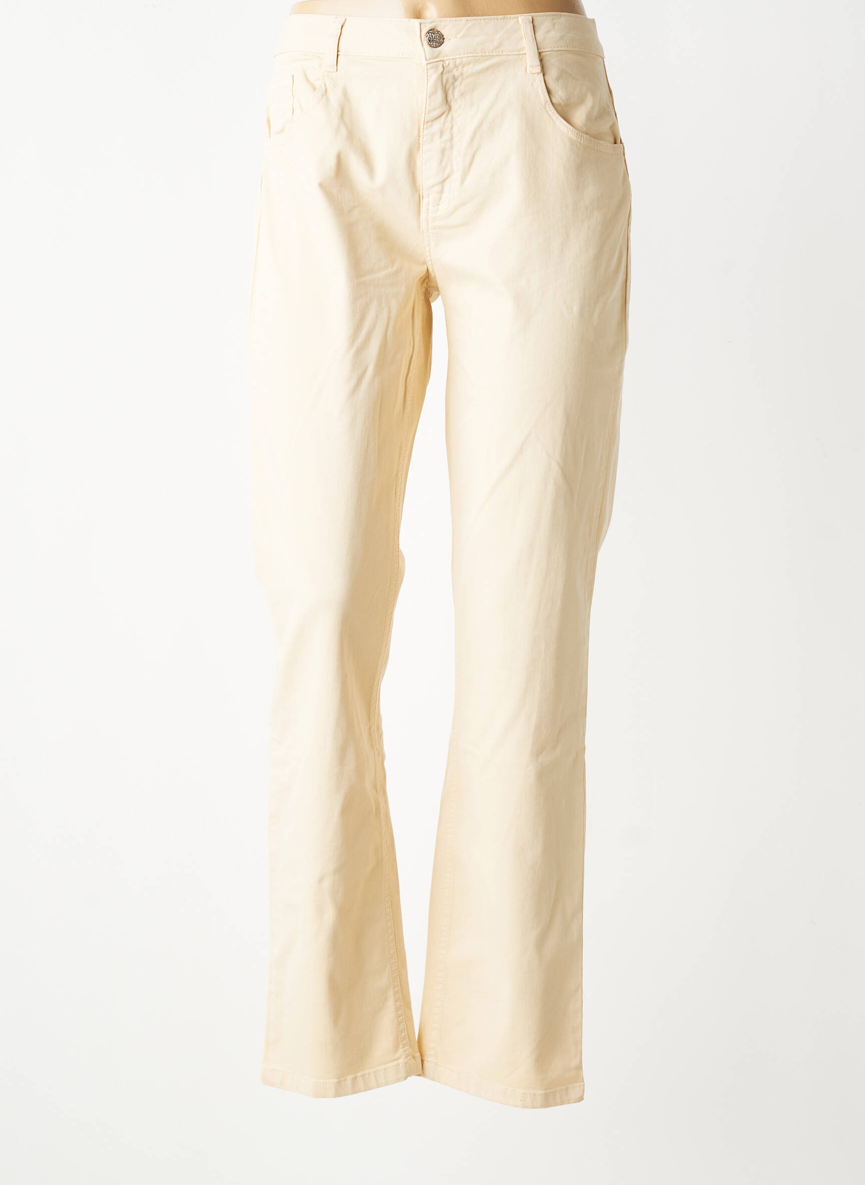 Pantalon droit stretch taille normale beige LOLA ESPELETA femme
