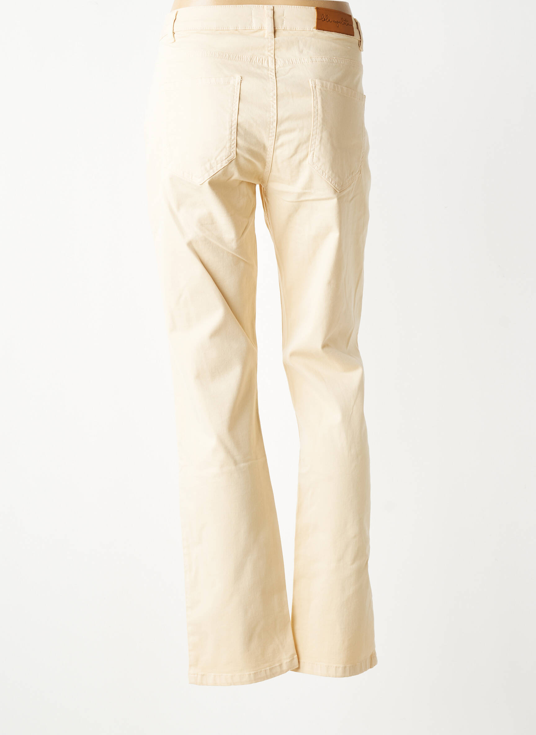 Pantalon droit stretch taille normale beige LOLA ESPELETA femme