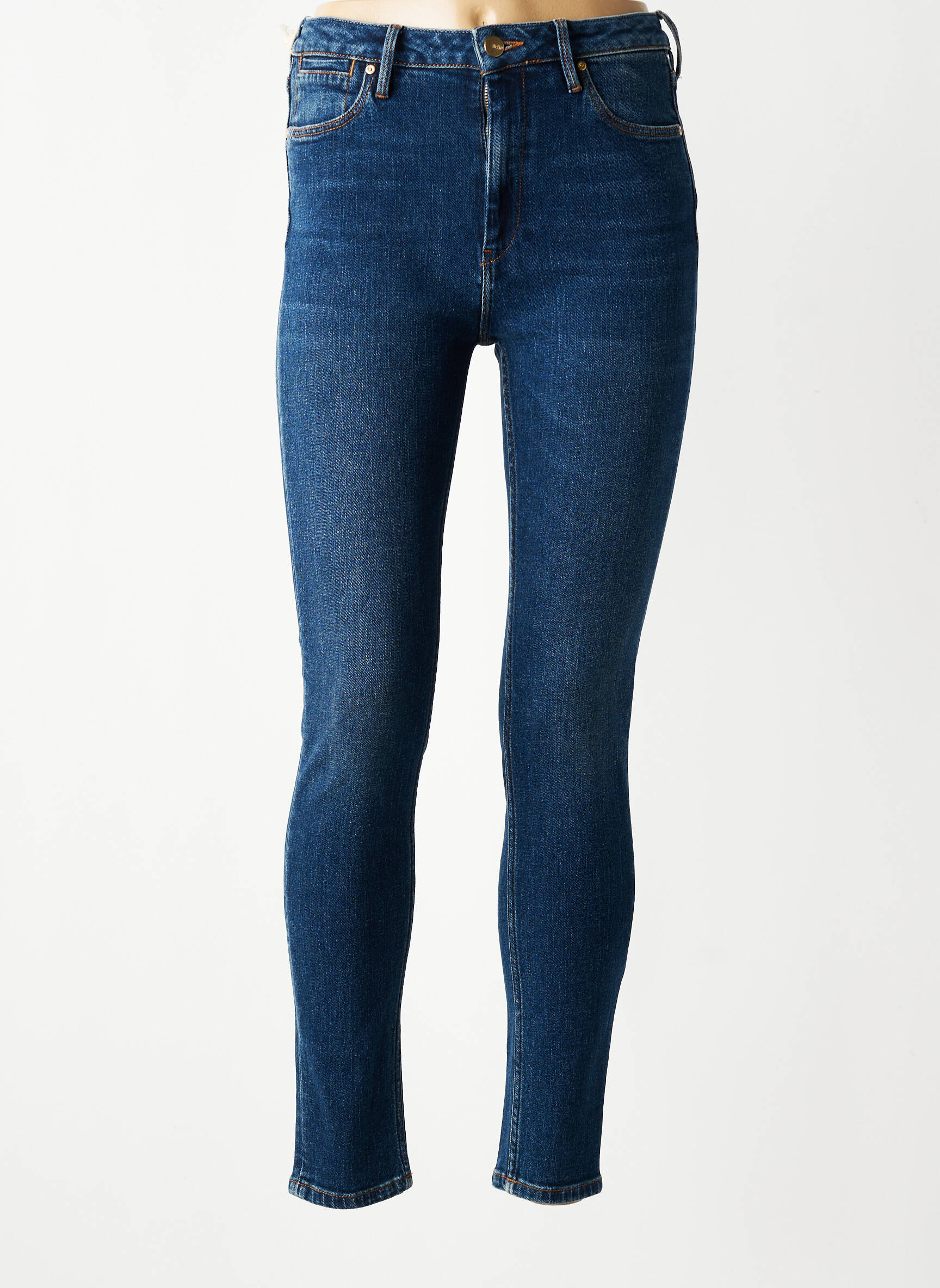 Jeans skinny taille haute taille haute bleu REIKO femme