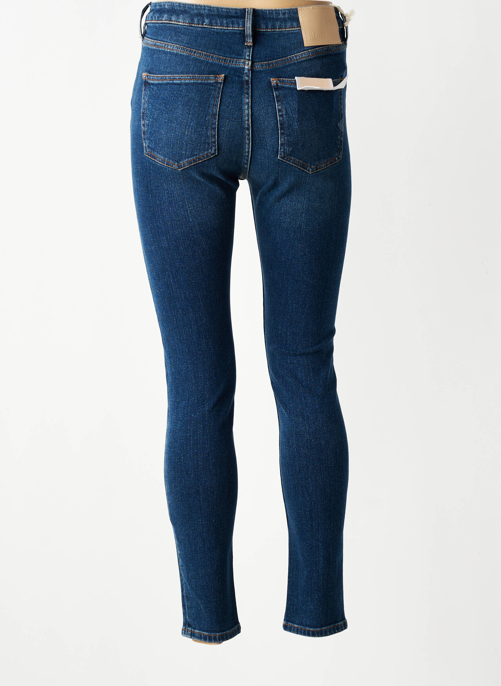 Jeans skinny taille haute taille haute bleu REIKO femme