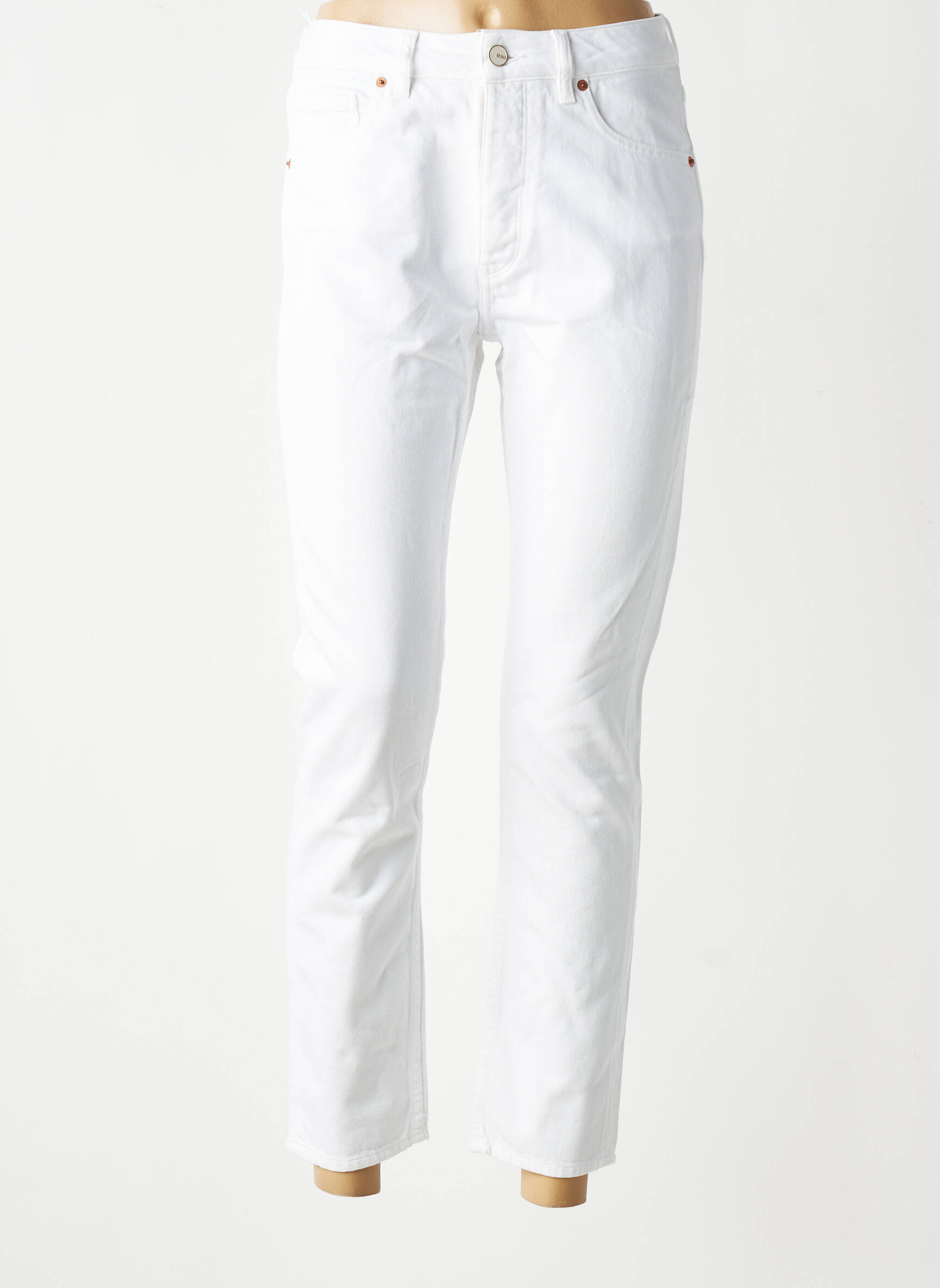 Jeans coupe slim taille normale taille normale blanc REIKO femme