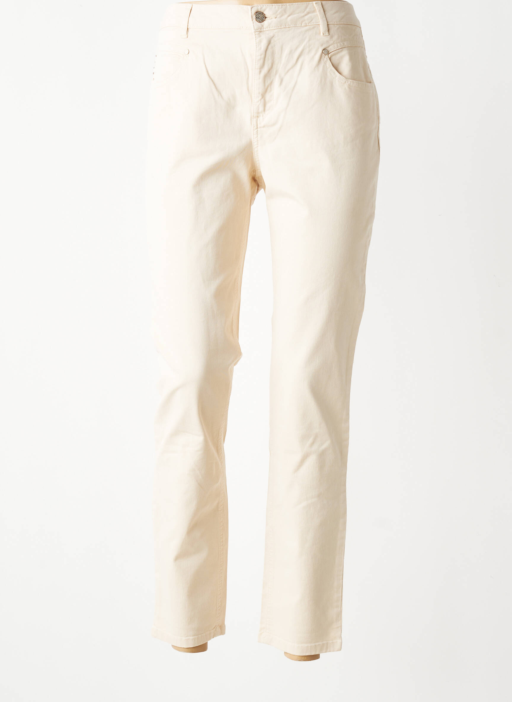 Jeans coupe slim taille normale taille normale beige LOLA ESPELETA femme