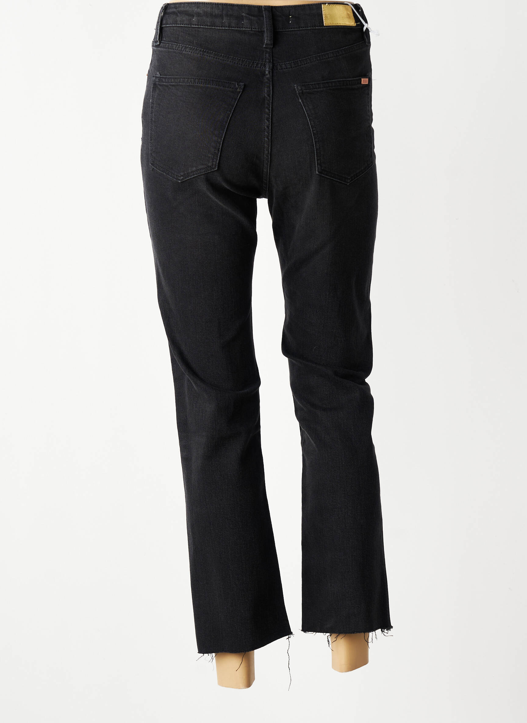 Jeans coupe slim taille haute taille haute noir REIKO femme