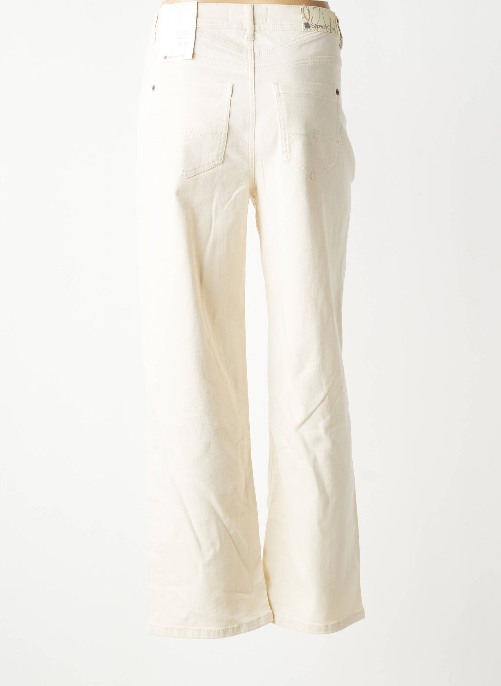 Jeans coupe large taille normale taille normale beige STREET ONE femme