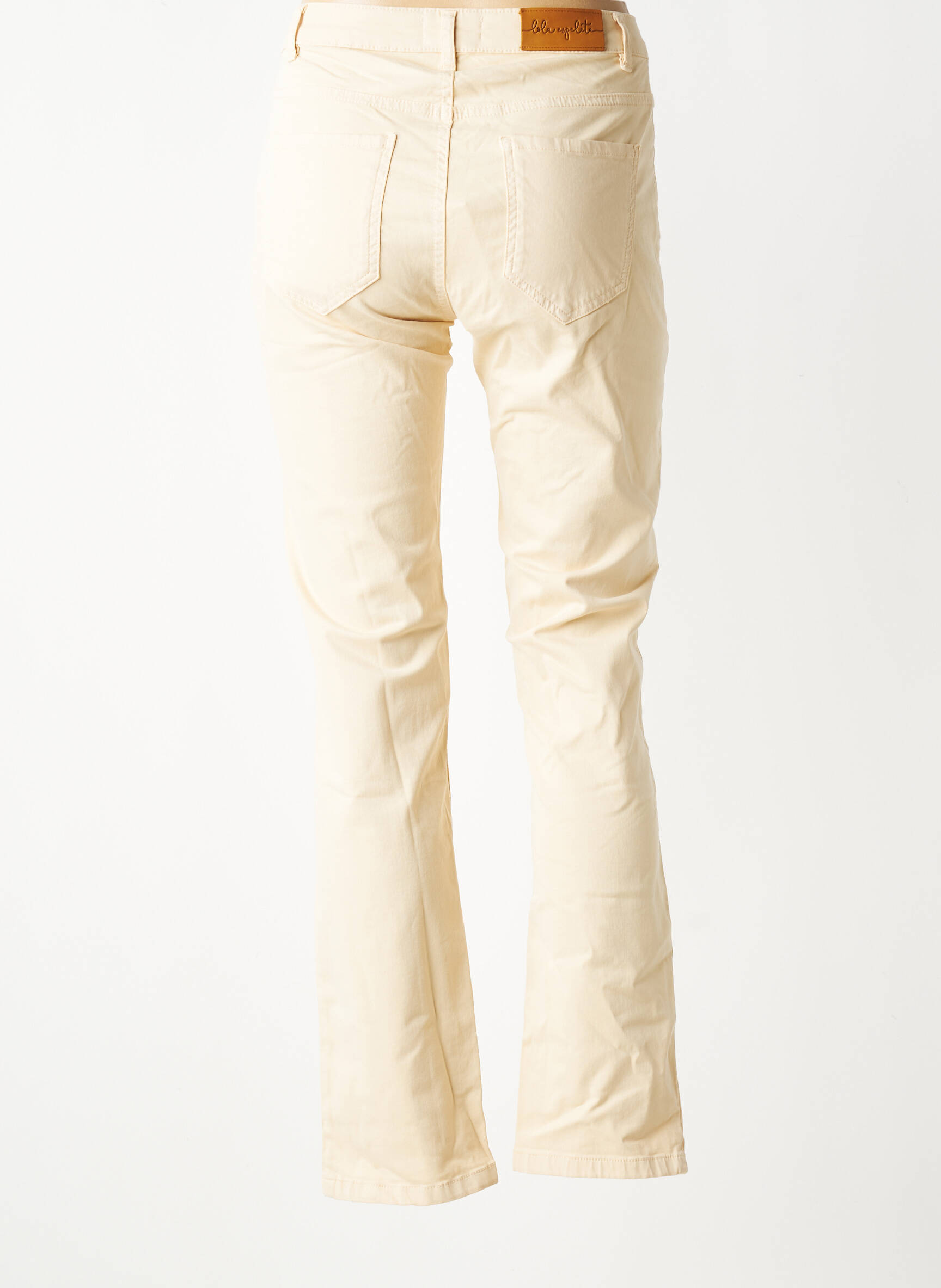 Pantalon slim taille haute taille haute beige LOLA ESPELETA femme