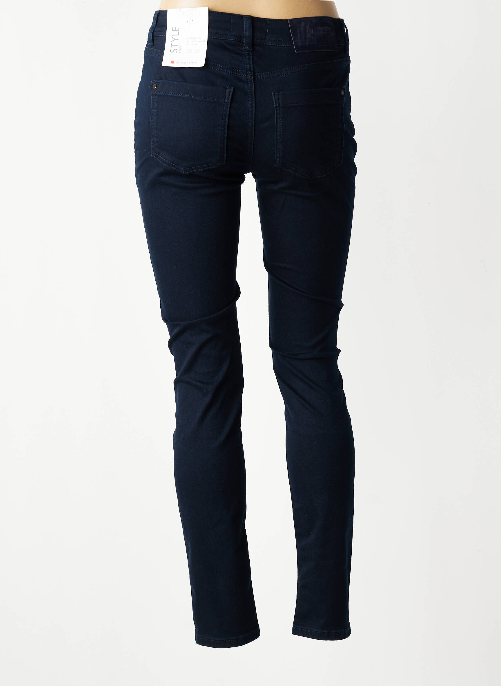 Jeans coupe slim tissage brut taille normale bleu STREET ONE femme