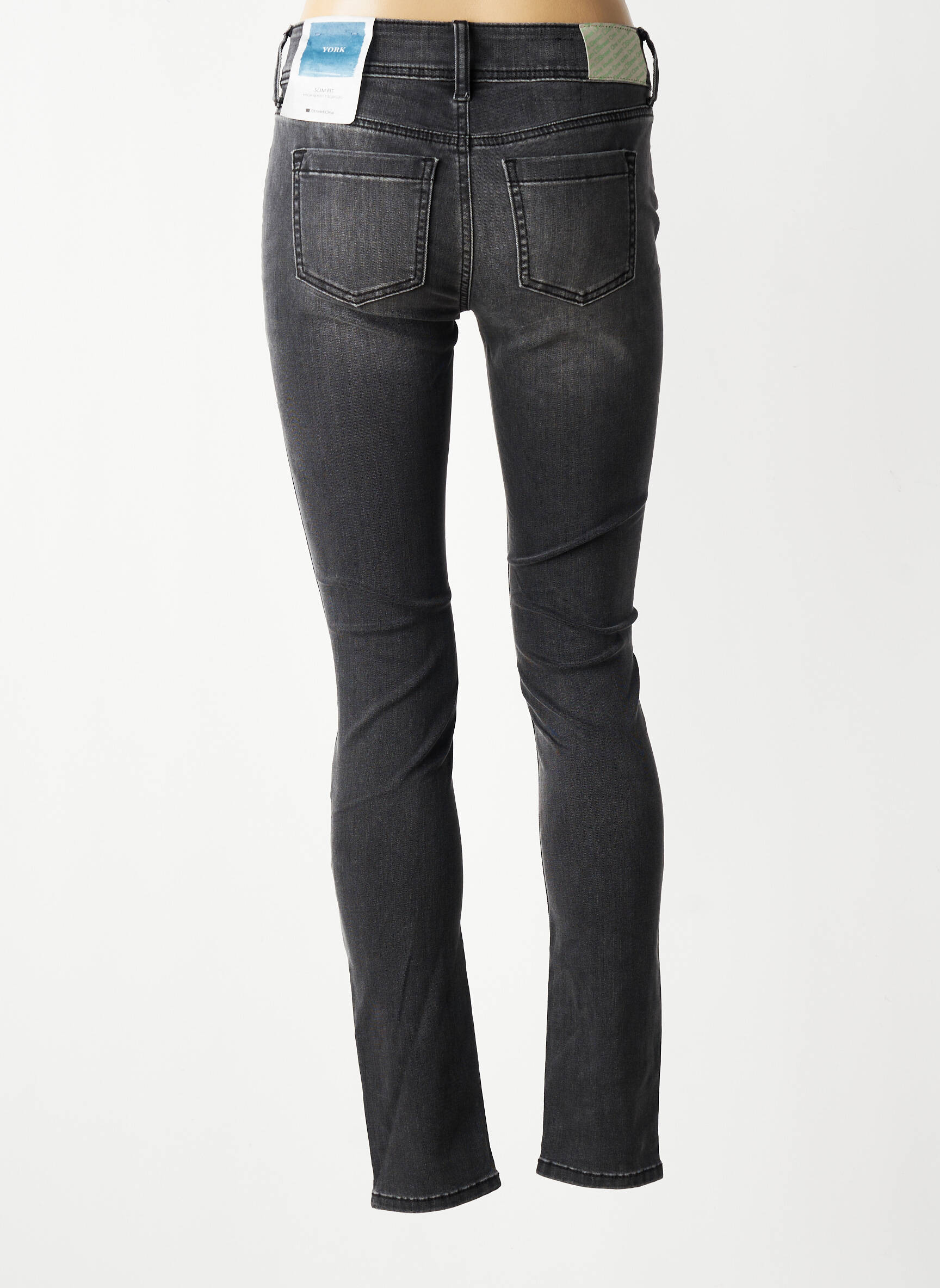 Jeans coupe slim stretch taille normale gris STREET ONE femme