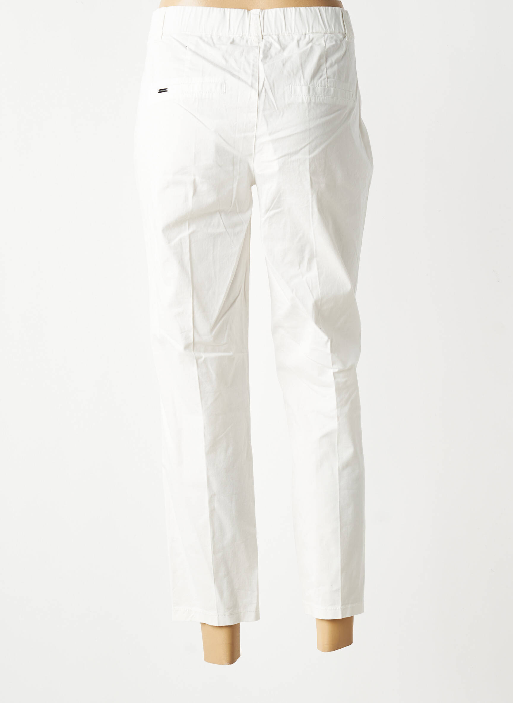 Pantalon chino tissage popeline taille normale blanc STREET ONE femme
