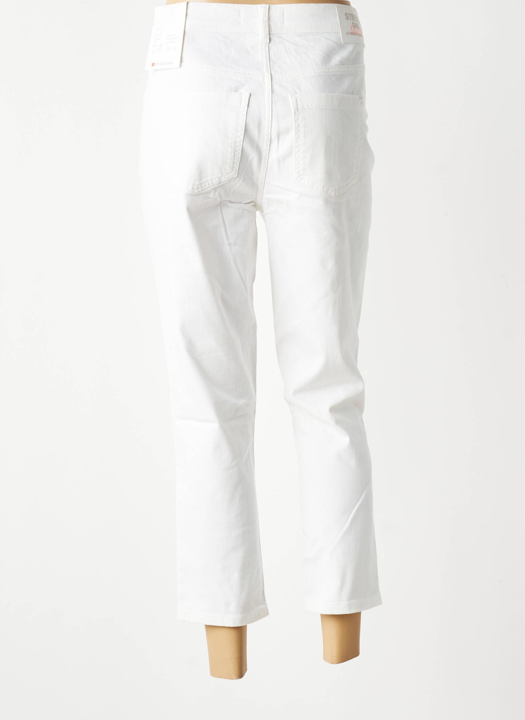 Jeans coupe slim stretch taille normale blanc STREET ONE femme
