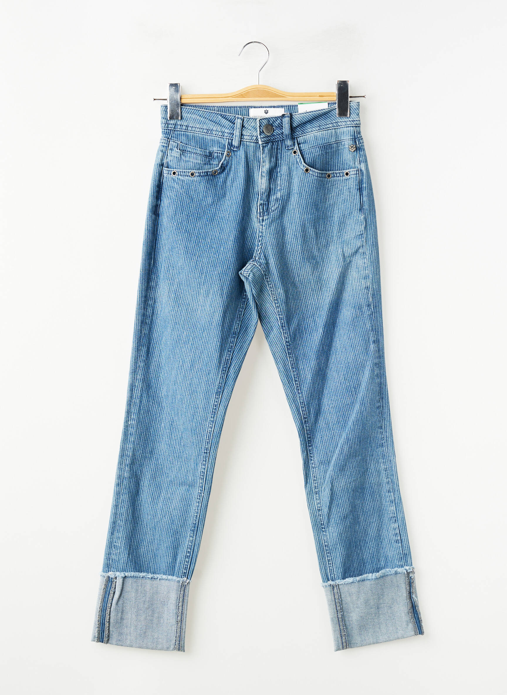 Jeans coupe slim taille haute taille haute bleu FREEMAN T.PORTER femme