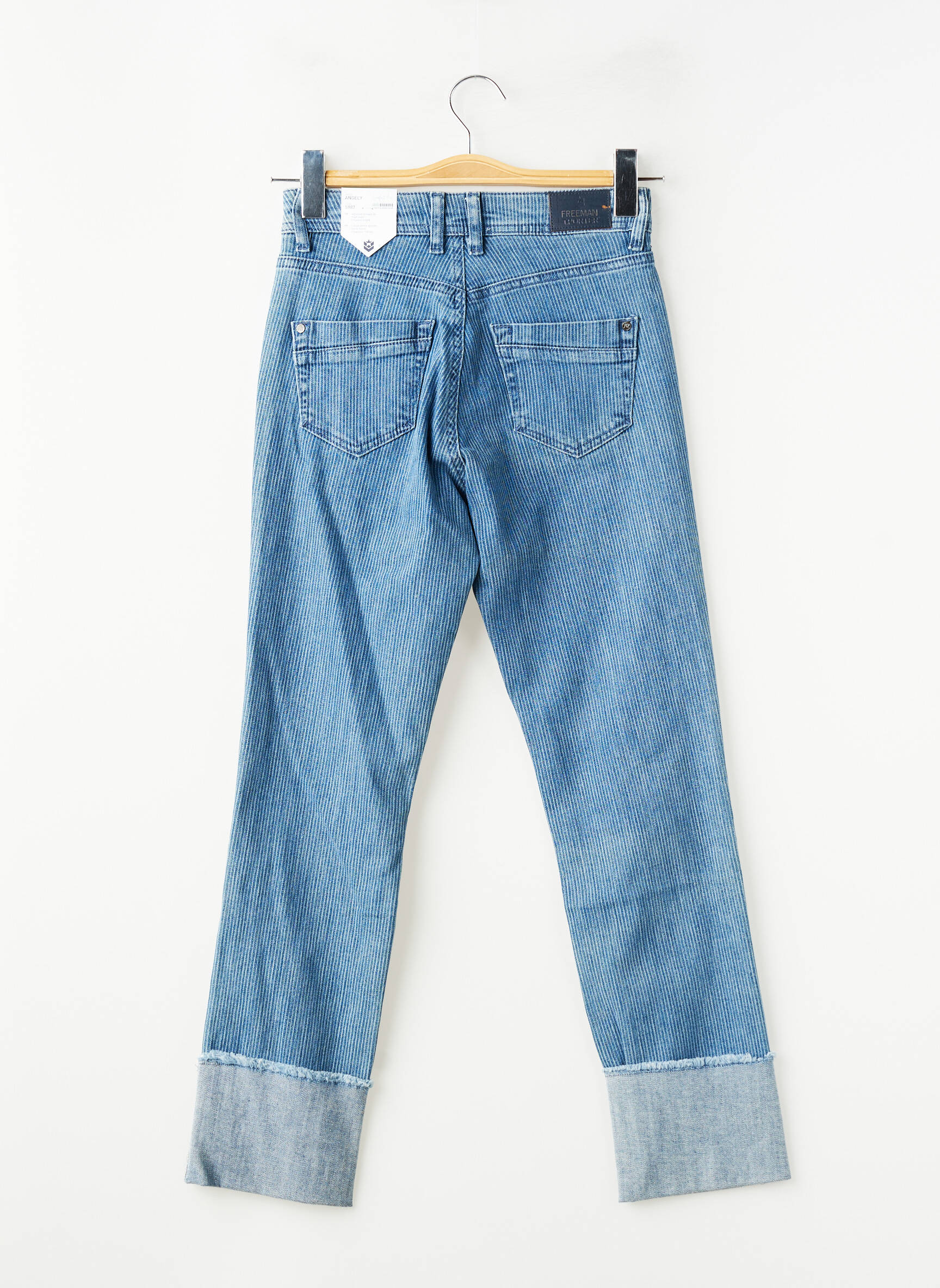 Jeans coupe slim taille haute taille haute bleu FREEMAN T.PORTER femme