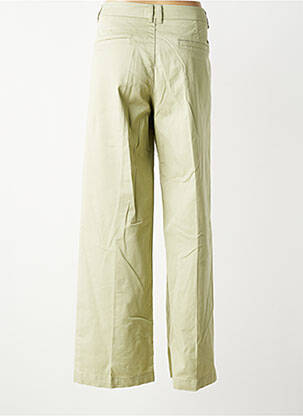 Pantalon chino fermeture zippée sous rabat avec crochet taille normale vert FREEMAN T.PORTER femme