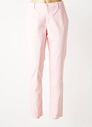 Pantalon chino stretch taille normale rose HAPPY femme