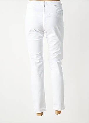 Pantalon chino stretch taille normale blanc HAPPY femme
