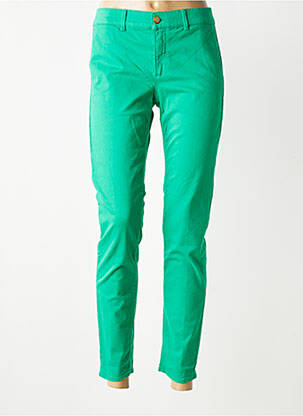Pantalon chino stretch taille normale vert HAPPY femme