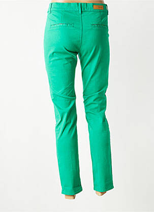 Pantalon chino stretch taille normale vert HAPPY femme