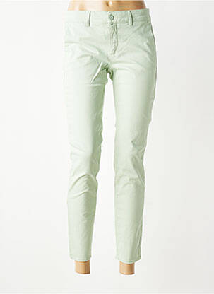 Pantalon chino stretch taille normale vert HAPPY femme