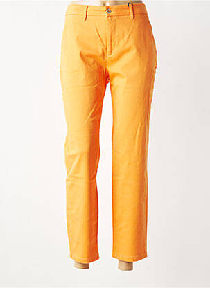 Pantalon chino stretch taille normale orange FREEMAN T.PORTER femme