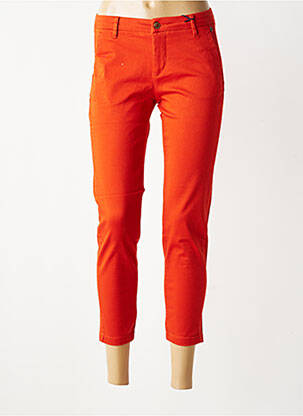 Pantalon chino stretch taille normale orange FREEMAN T.PORTER femme