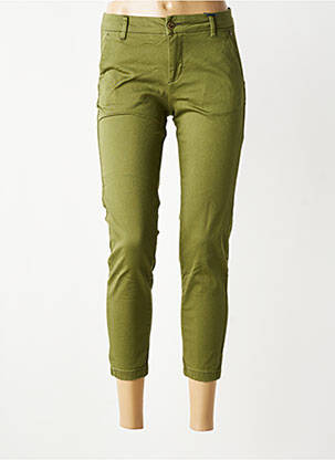 Pantalon chino stretch taille normale vert FREEMAN T.PORTER femme