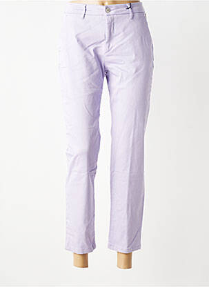 Pantalon chino stretch taille normale violet FREEMAN T.PORTER femme