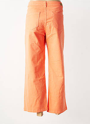 Pantalon 7/8 stretch taille normale orange HAPPY femme