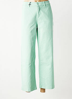 Pantalon 7/8 stretch taille normale vert HAPPY femme