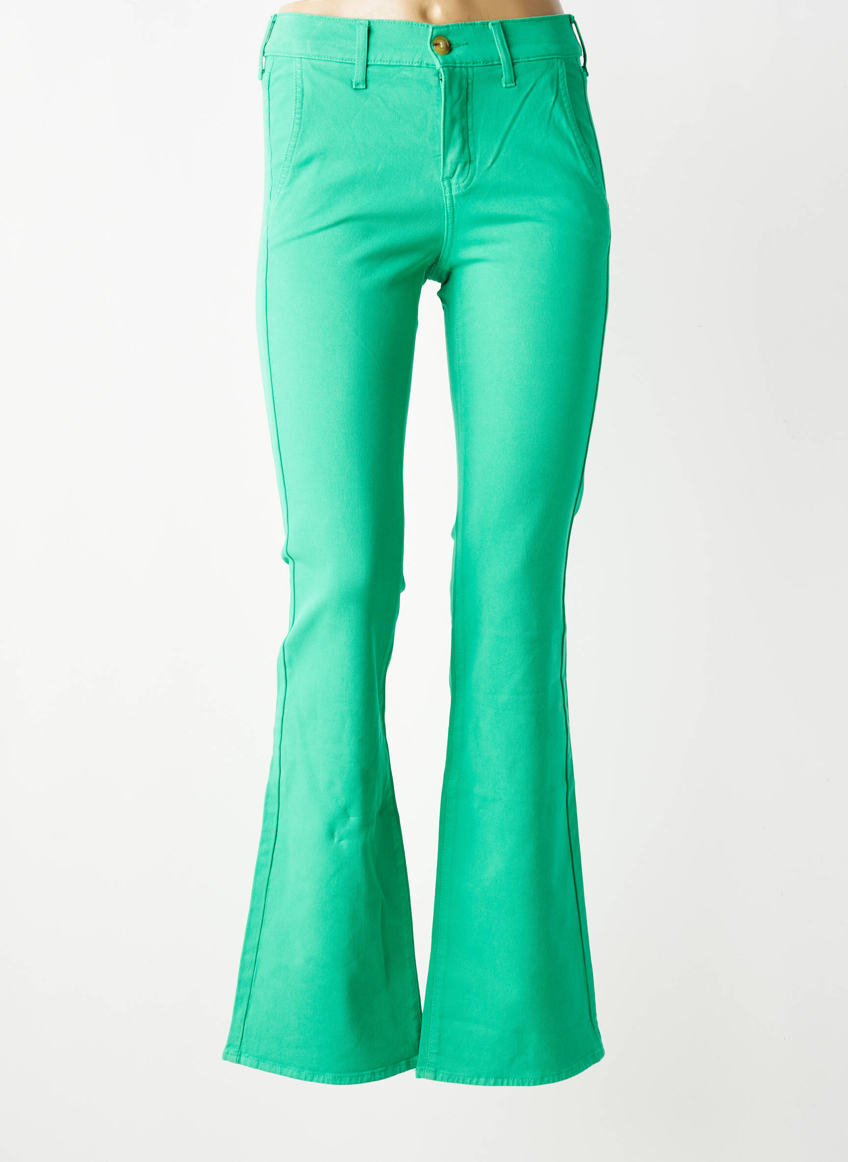Jeans bootcut taille normale taille normale vert HAPPY femme