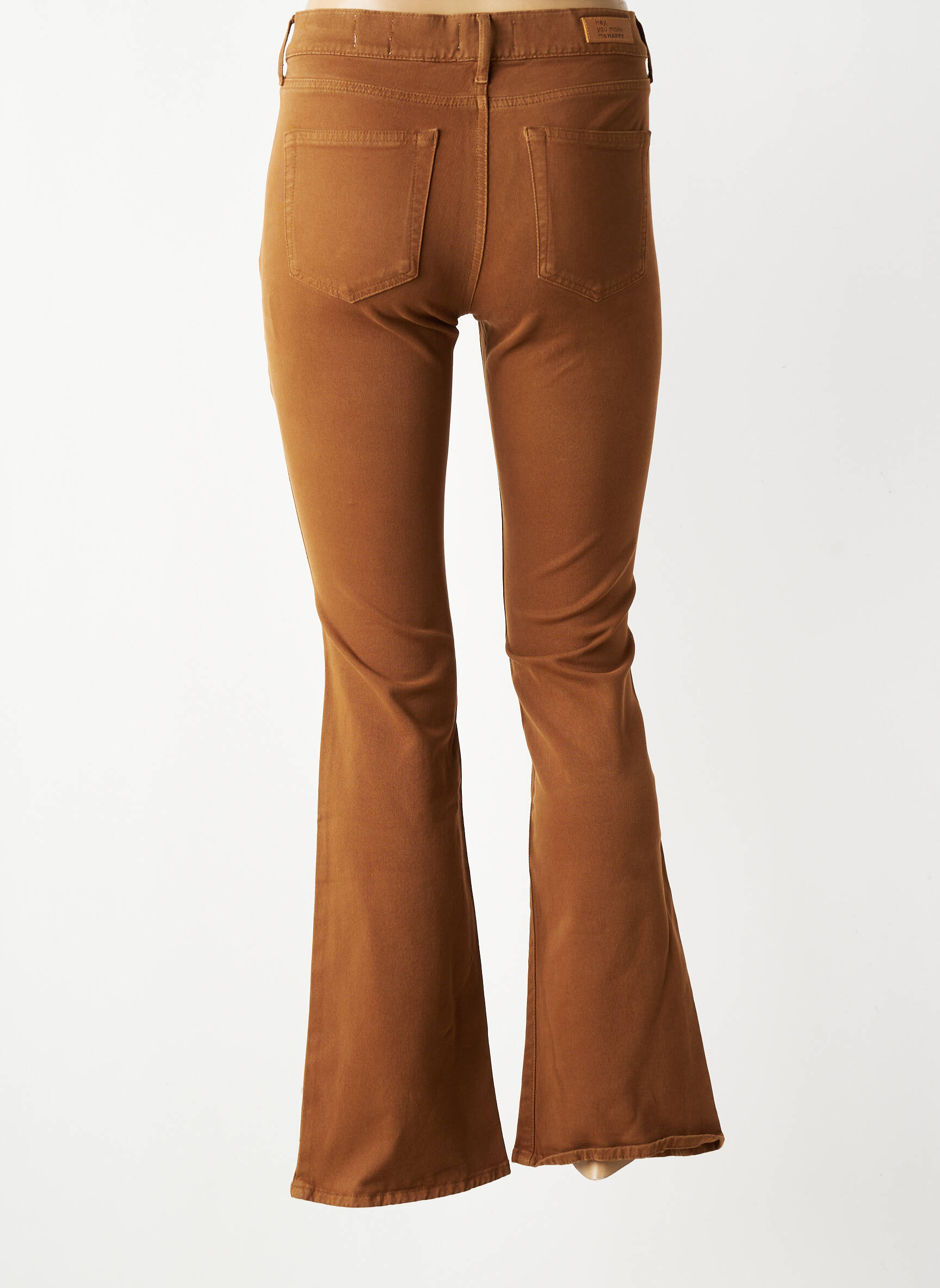 Jeans bootcut taille normale taille normale marron HAPPY femme