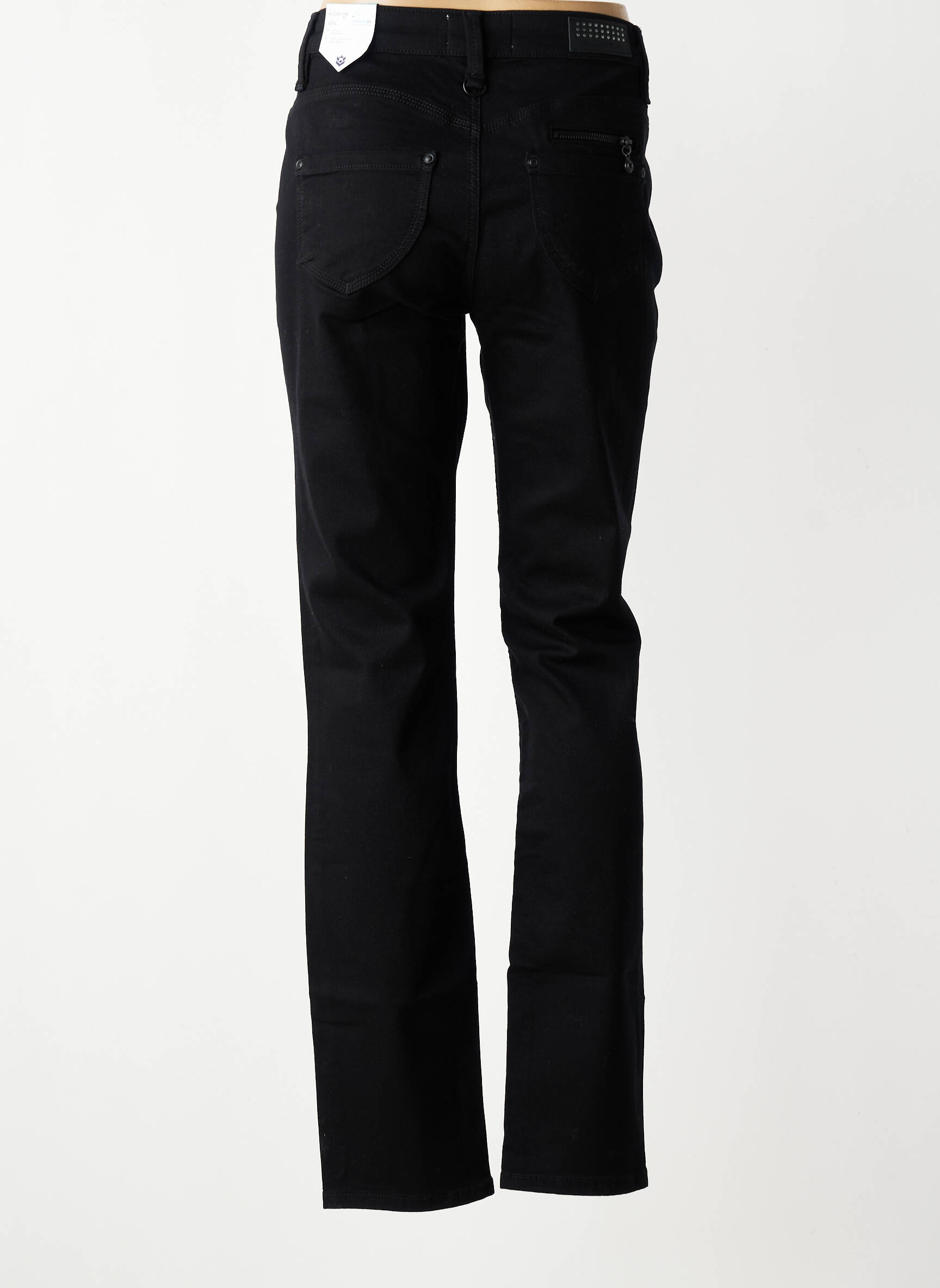 Jeans coupe slim taille haute taille haute noir FREEMAN T.PORTER femme