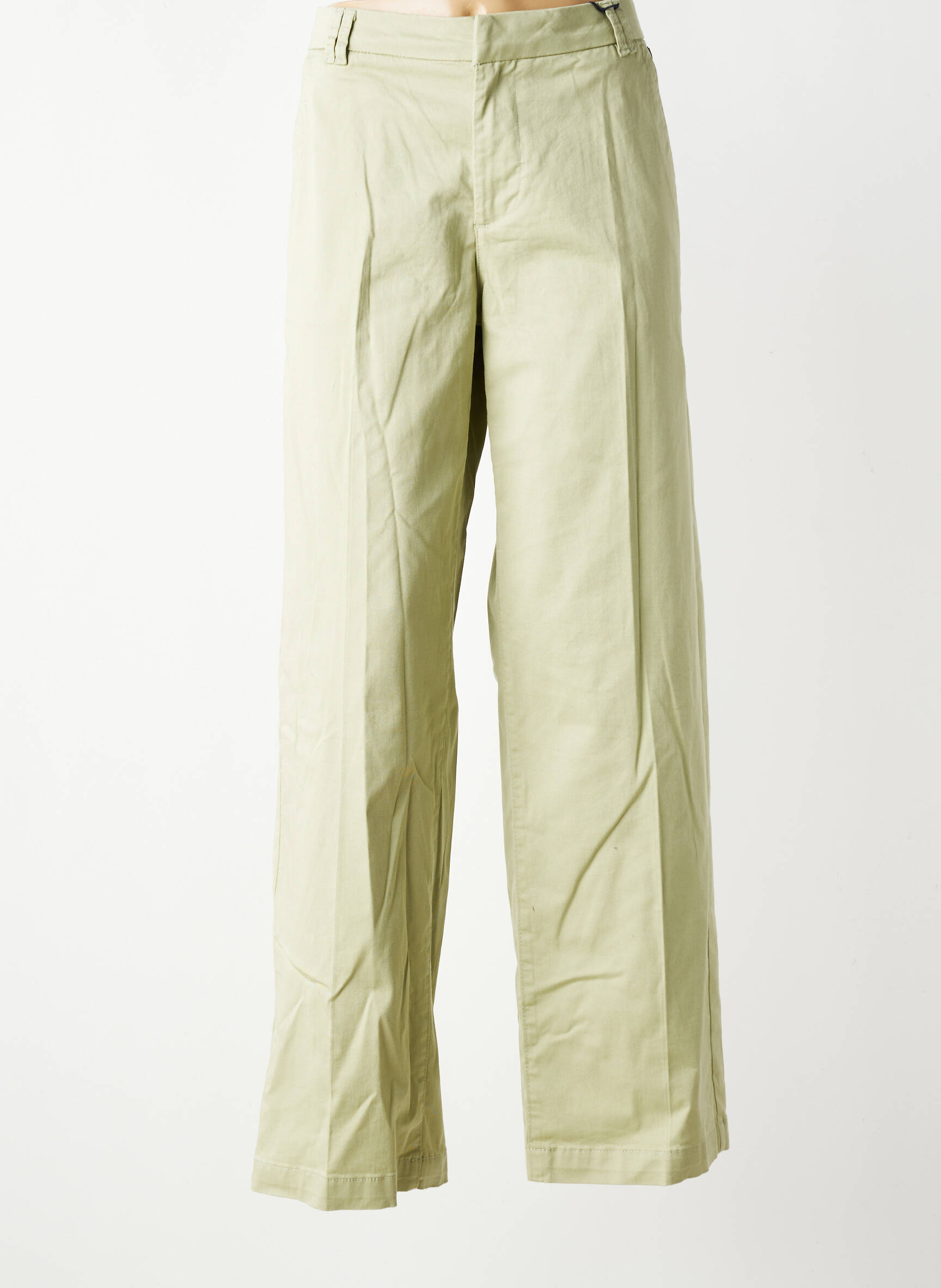 Pantalon chino stretch taille normale vert FREEMAN T.PORTER femme