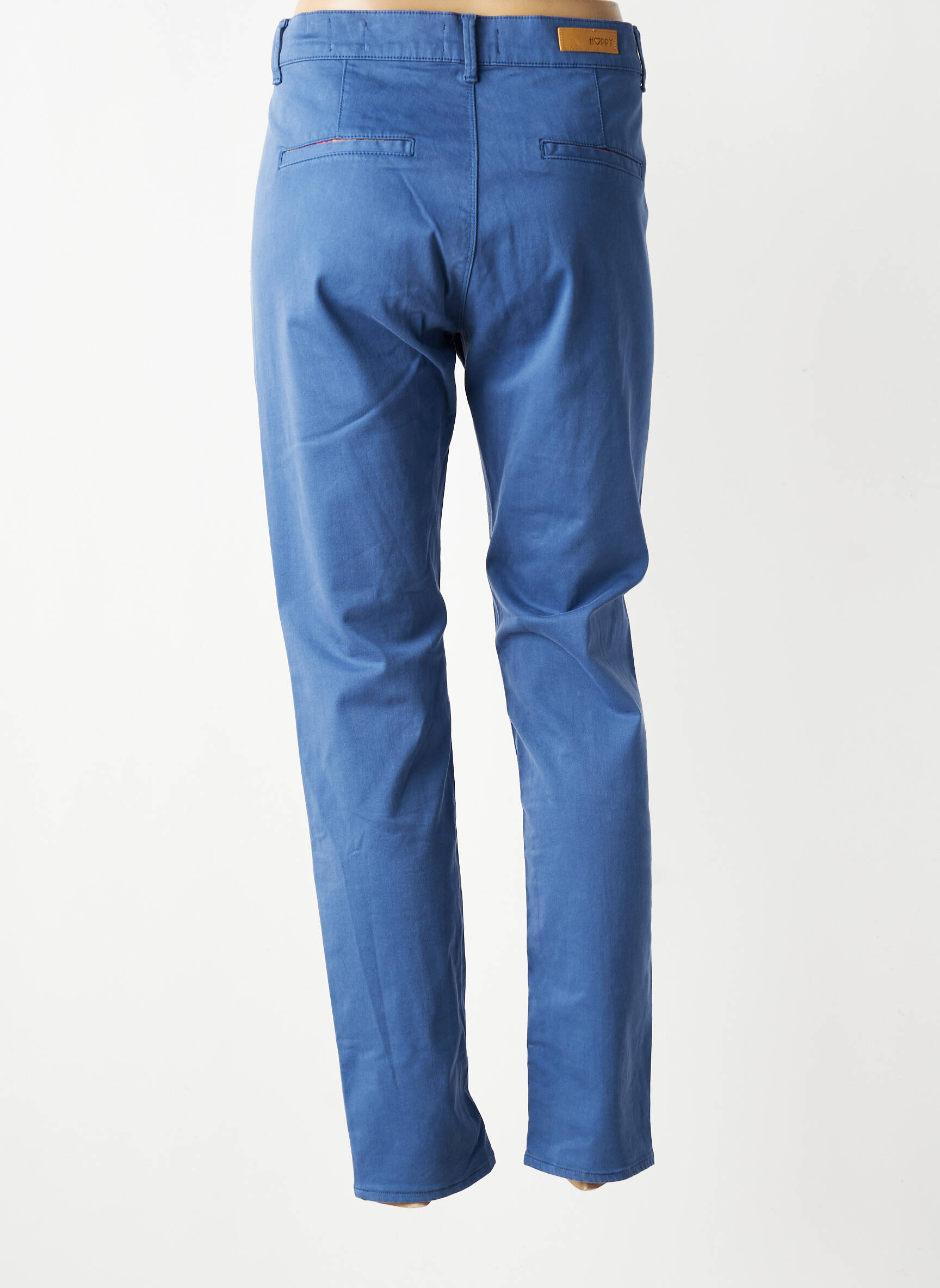 Pantalon chino stretch taille normale bleu HAPPY femme