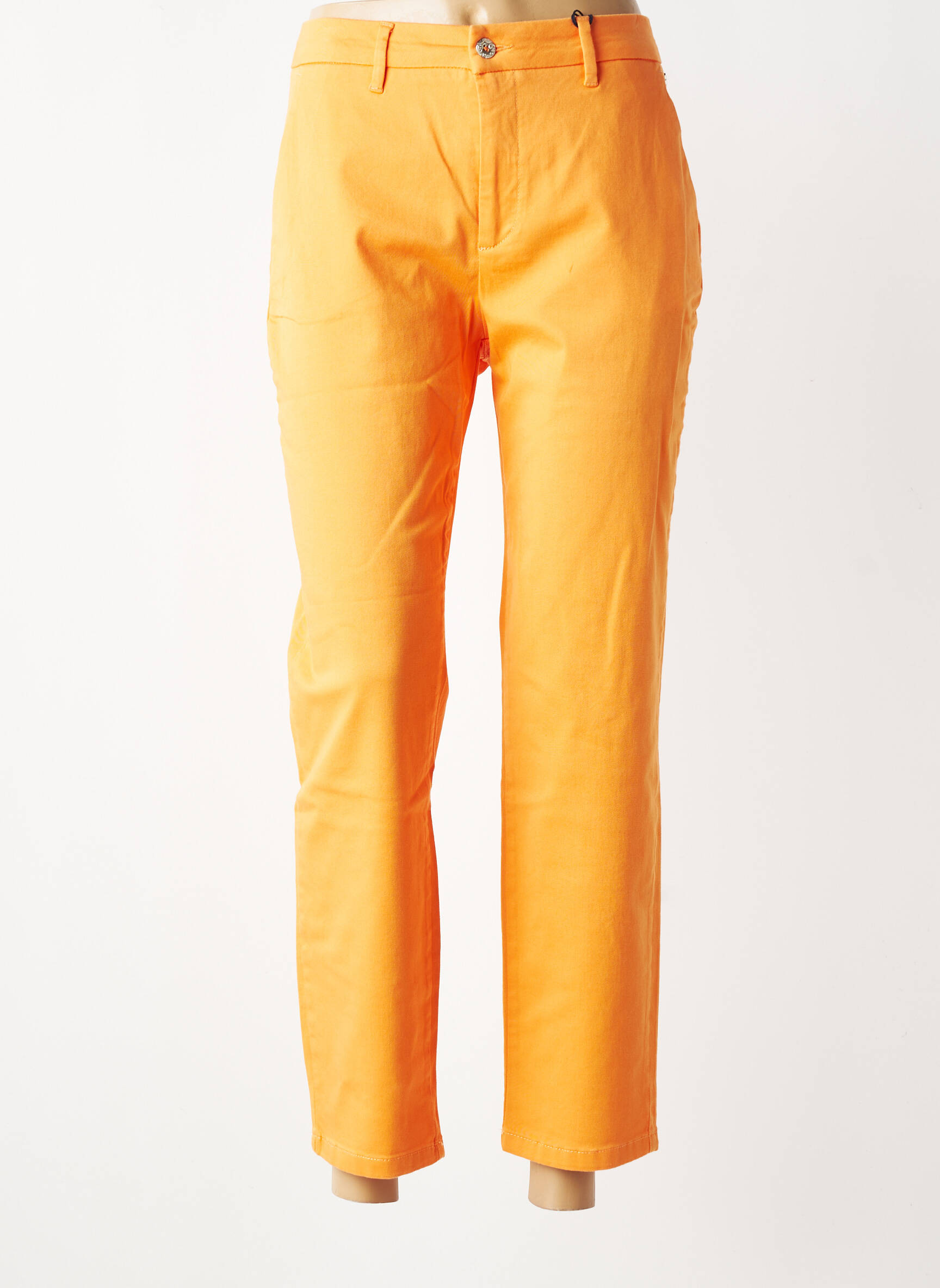 Pantalon chino stretch taille normale orange FREEMAN T.PORTER femme